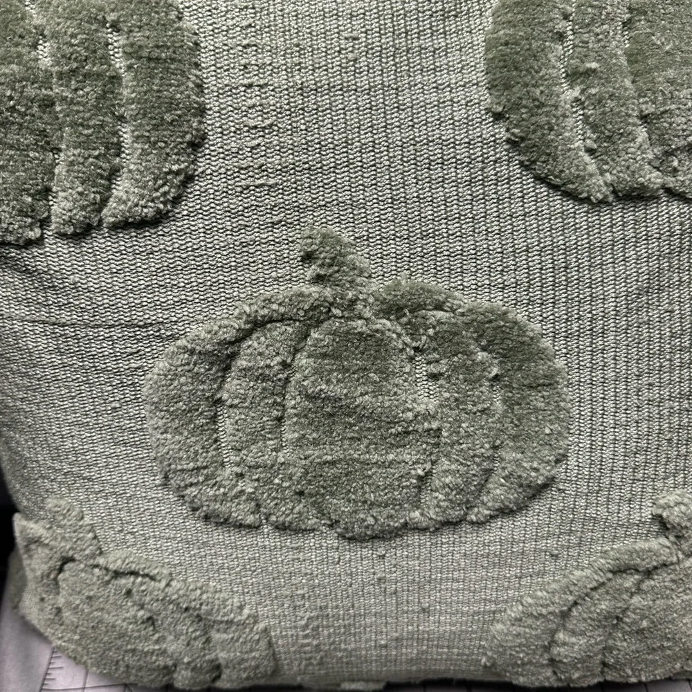 Blessed home Green Pumpkin Textured Pillow Covers Set of Two
